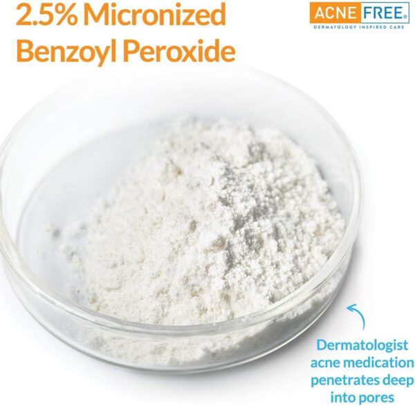 AcneFree Oil-Free Cleanser with Benzoyl Peroxide 2.5% and Glycolic Acid, 8 Fl Oz | Oil-Free, Unscented - Image 5