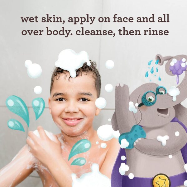 Aveeno Kids Sensitive Skin Face and Body Wash with Oat Extract, Gently Washes Away Dirt and Germs Without Drying, Tear-Free and Suitable for All Skin Tones, Hypoallergenic, 18 fl. Oz - Image 3