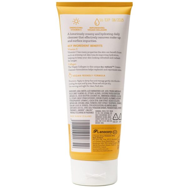 By Nature Vitamin C + Collagen Cream Cleanser, 7oz - Face Wash for Women, Facial Cleanser, Face Cleanser, Facewash Womens, Hydrating Facial Cleanser for Women, Jabon Facial Wash, Jabn Para La Cara - Image 7