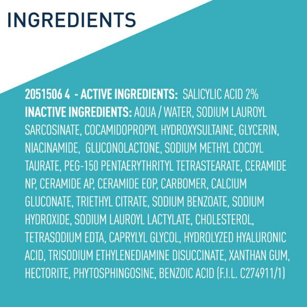 CeraVe Acne Control Cleanser, 2% Salicylic Acid Acne Treatment Formulated With Niacinamide + Ceramides + Oil Absorbing Clay, Gentle Acne Face Wash Helps Clear and Prevent Acne, Fragrance Free, 16 Ounce - Image 8
