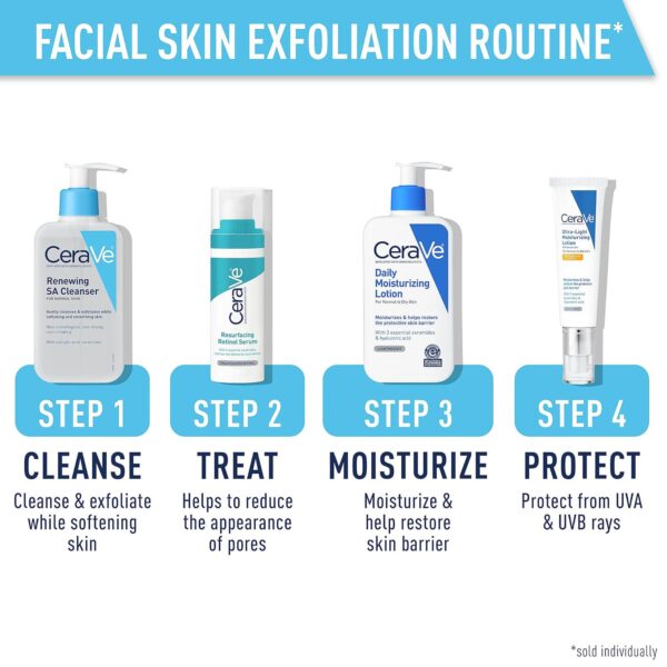 CeraVe SA Cleanser | Salicylic Acid Cleanser with Hyaluronic Acid, Niacinamide and Ceramides| BHA Exfoliant for Face | Fragrance Free Non-Comedogenic | 8 Ounce - Image 5