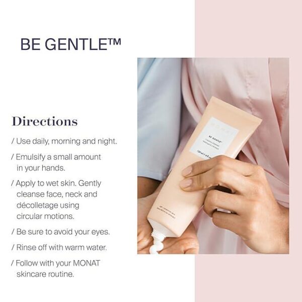 Creamy Cleanser Be Gentle, Gentle Facial Cleanser Cleanses Impurities w/out Stripping the Skin. Creamy Face Wash Gentle Cleanser. Face Moisturizer Hydrating Cleanser - 120 ml / 4.0 fl. oz - Image 6