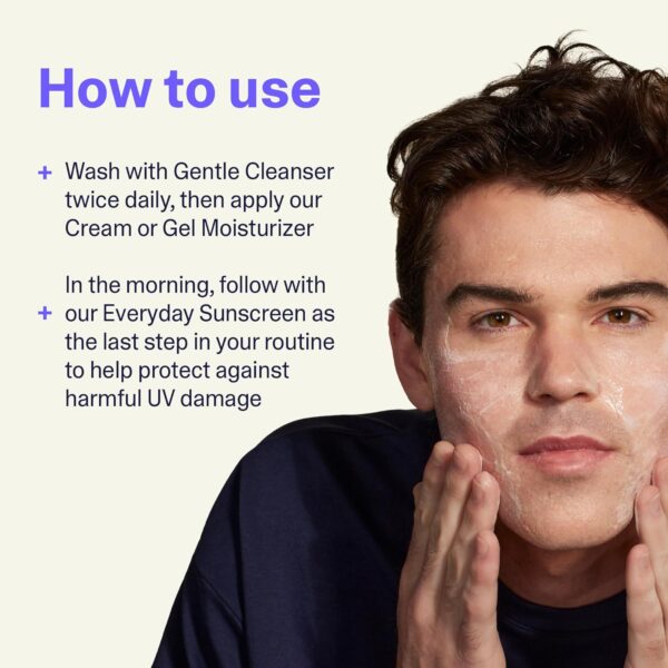 Curology Gentle Facial Cleanser, Lightly Foaming Face Wash, For Sensitive, Dry or Oily Skin Types, Hydrating Gel Texture, Fragrance Free Skin Care, 5 fl oz - Image 5