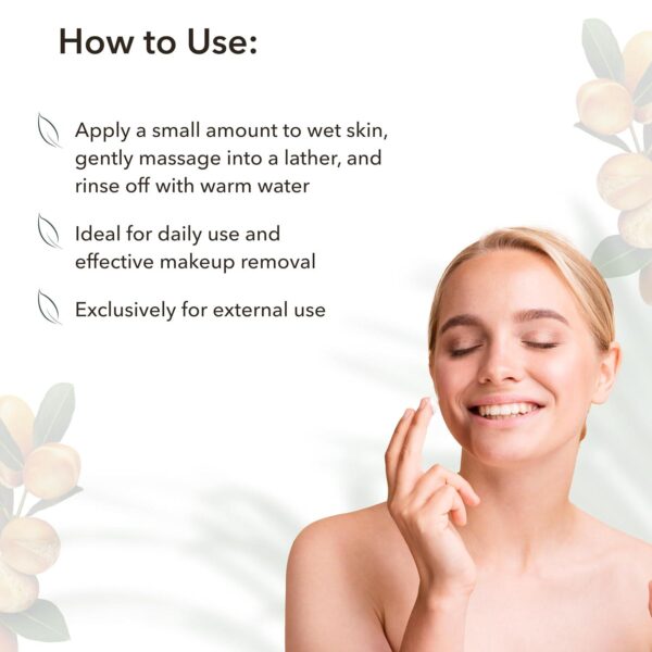 Facial Cleansing Milk Revitalizing and Nourishing Organic Argan Gentle Face Wash and Makeup Remover, Hydrating Facial Cleanser for Women and Men, 98.9% Natural, Vegan 8.5 Fl Oz - Image 5