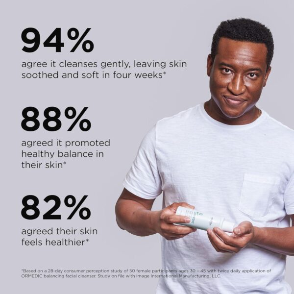 IMAGE Skincare, Ormedic pH Balancing Facial Cleanser, Mild Foaming and Hydrating Face Wash with Aloe Vera - Image 4
