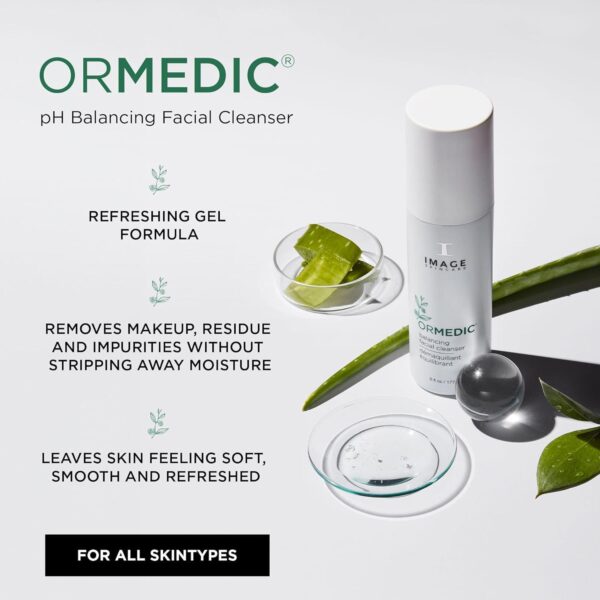 IMAGE Skincare, Ormedic pH Balancing Facial Cleanser, Mild Foaming and Hydrating Face Wash with Aloe Vera - Image 2