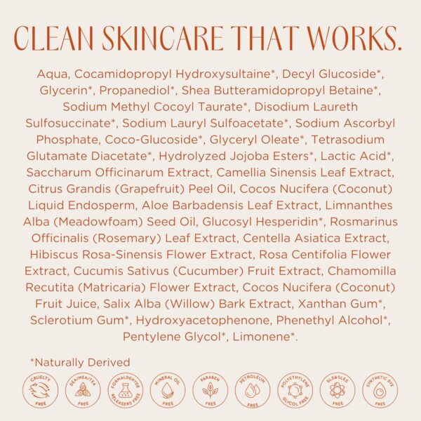 InstaNatural Vitamin C Facial Cleanser, 6.7 fl oz (Pack of 1) | Coconut Water, Aloe Vera - Image 8
