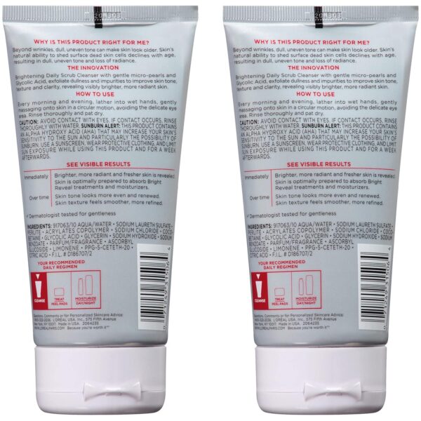 L'Oreal Paris Revitalift Bright Reveal Anti-Aging Facial Cleanser with Glycolic Acid 5 fl. oz (Pack of 2) - Image 8