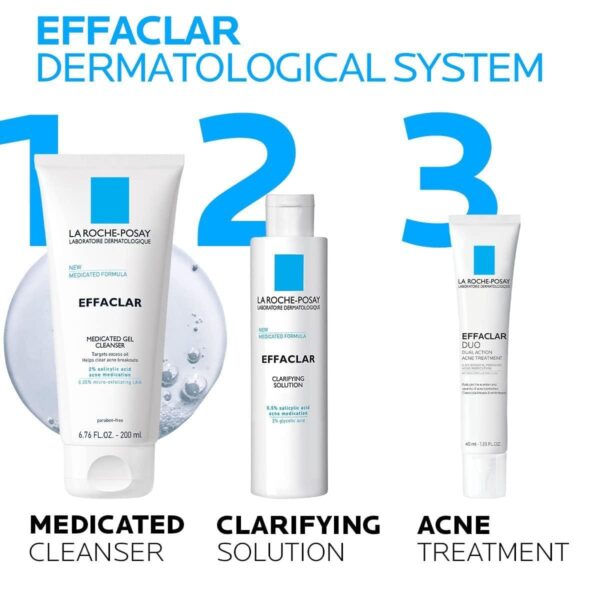 La Roche-Posay Effaclar Medicated Gel Cleanser | 2% Salicylic Acid Cleanser + LHA + Glycerin | Foaming Acne Face Wash | Helps Clear and Prevent Acne Breakouts | Oil Free Acne Wash | Targets Excess Oil - Image 8