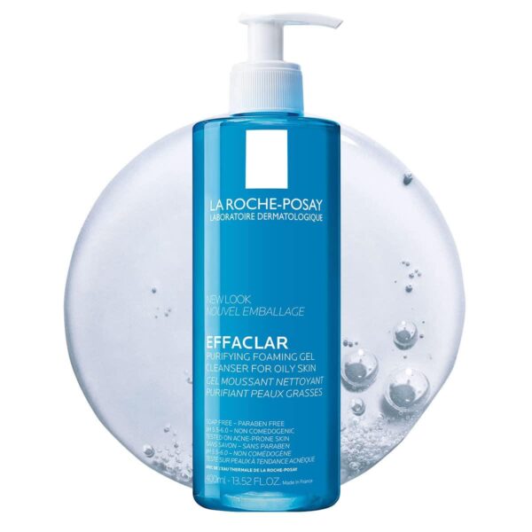 La Roche-Posay Effaclar Purifying Foaming Gel Cleanser for Oily Skin | With Zinc Pidolate To Remove Excess Oil and Shine | Alcohol Free and Oil Free | Face Wash For Oily Skin | Sensitive Skin Tested