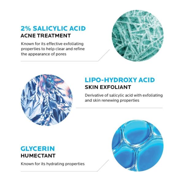 La Roche-Posay Effaclar Medicated Gel Cleanser | 2% Salicylic Acid Cleanser + LHA + Glycerin | Foaming Acne Face Wash | Helps Clear and Prevent Acne Breakouts | Oil Free Acne Wash | Targets Excess Oil - Image 4