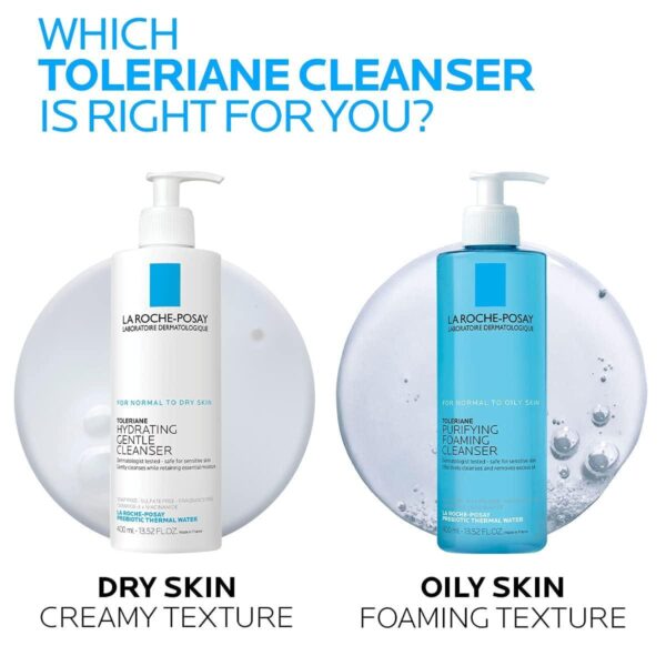 La Roche-Posay Toleriane Hydrating Gentle Face Cleanser | Hydrating Facial Cleanser With Niacinamide + Ceramides | Daily Face Wash For Dry Skin To Normal Skin | Sensitive Skin Tested | Fragrance Free - Image 9