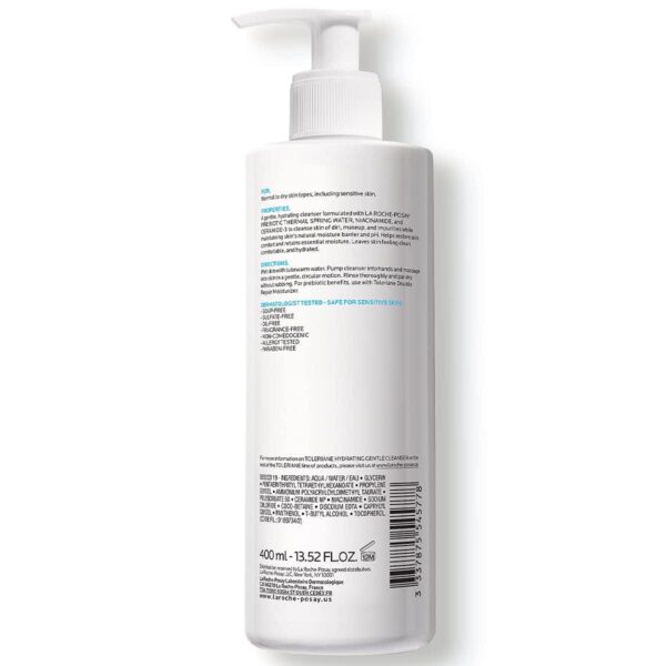 La Roche-Posay Toleriane Hydrating Gentle Face Cleanser | Hydrating Facial Cleanser With Niacinamide + Ceramides | Daily Face Wash For Dry Skin To Normal Skin | Sensitive Skin Tested | Fragrance Free - Image 2