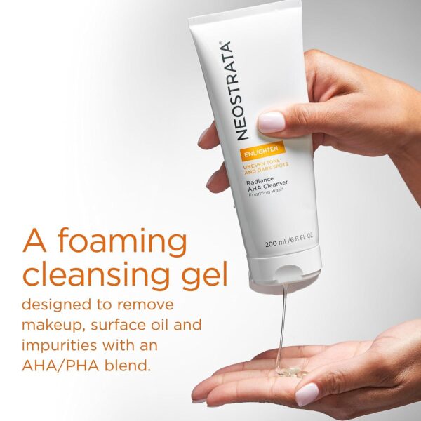 NEOSTRATA Radiance AHA Facial Cleanser, Soap Free, Non-Drying, Foaming Cleansing Gel, 6.8 Fl Oz - Image 2