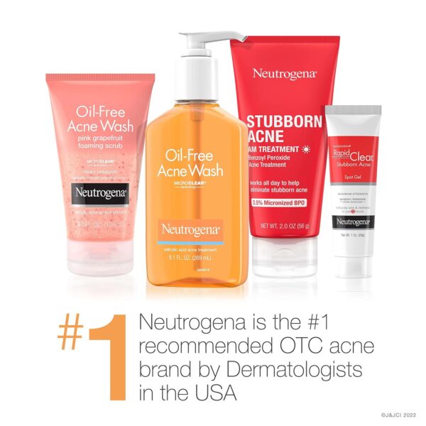 Neutrogena Oil-Free Acne Fighting Face Wash, Daily Cleanser with Salicylic Acid Acne Treatment, 9.1 Fl Oz (Pack of 3) - Image 8