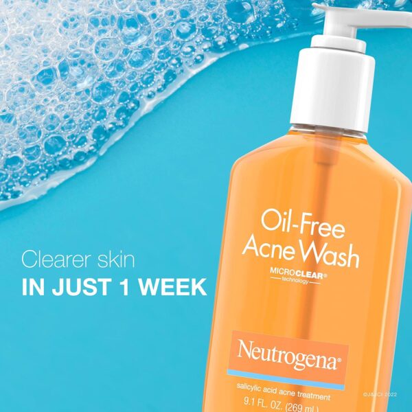 Neutrogena Oil-Free Acne Fighting Face Wash, Daily Cleanser with Salicylic Acid Acne Treatment, 9.1 Fl Oz (Pack of 3) - Image 5