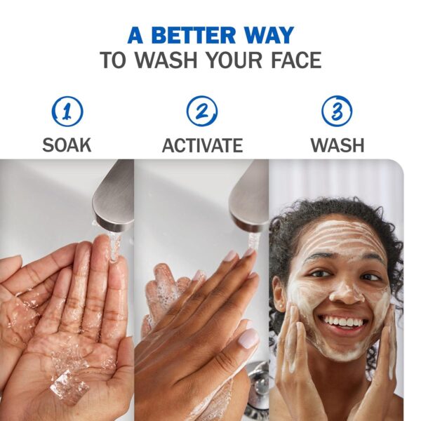 Olay Cleansing Melts + Hyaluronic Face Cleanser, 64 ct. total (2 x 32 ct.), Water-Activated Face Wash to Clean, Tone, and Refresh, Fragrance-Free - Image 3