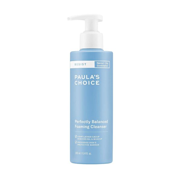 Paula's Choice RESIST Perfectly Balanced Foaming Cleanser, Hyaluronic Acid and Aloe, Anti-Aging Face Wash, Large Pores and Oily Skin, 6.4 Fl Oz