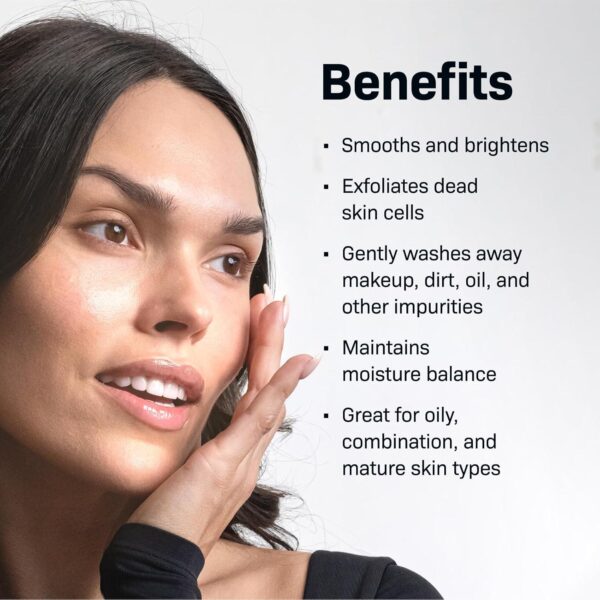 Revision Skincare Brightening Facial Wash, Exfoliating Face Cleanser with Vitamin C and Vitamin E - Image 3