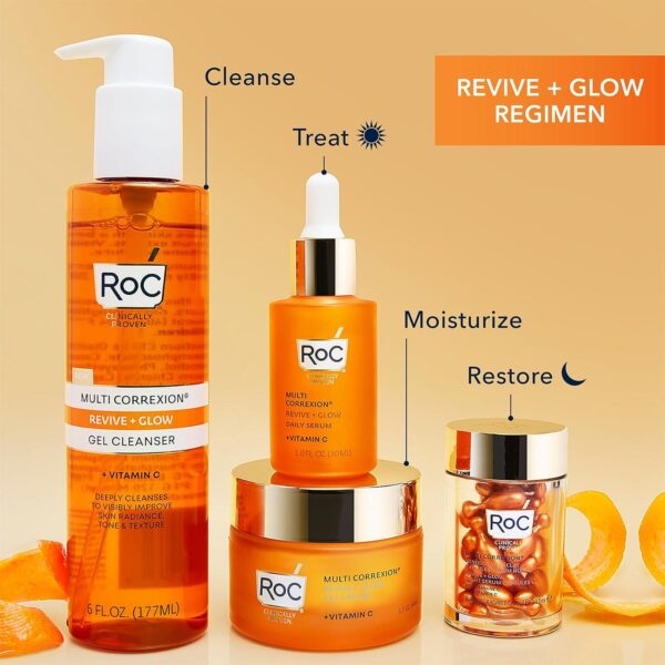 RoC Multi Correxion Revive + Glow Facial Cleanser with Vitamin C and Glycolic Acid, 6 Ounces (Pack of 1) - Image 4