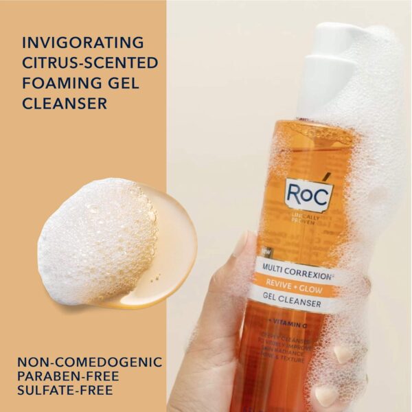 RoC Multi Correxion Revive + Glow Facial Cleanser with Vitamin C and Glycolic Acid, 6 Ounces (Pack of 1) - Image 2