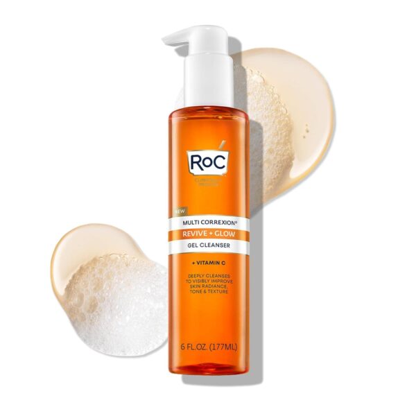 RoC Multi Correxion Revive + Glow Facial Cleanser with Vitamin C and Glycolic Acid, 6 Ounces (Pack of 1)