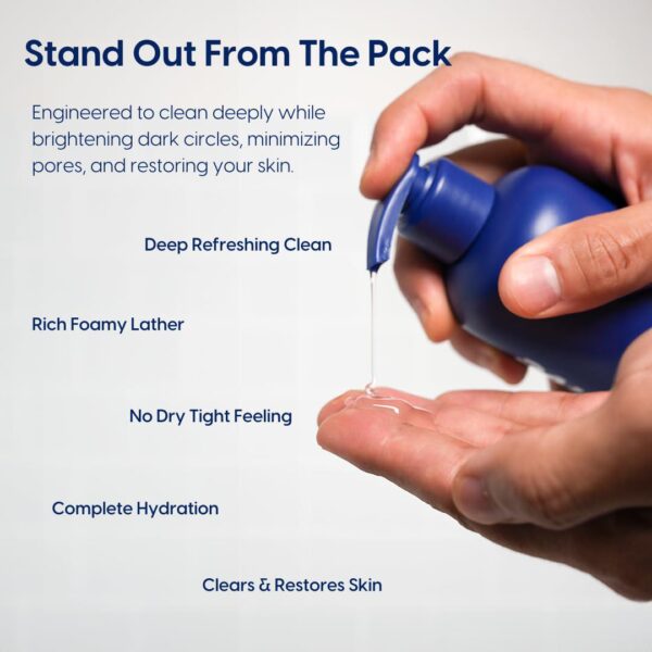 Strive - Deep Hydrating Mens Face Wash - Facial Cleanser, Mens Skin Care, Fragrance Free, Clear Skin, Refreshing with Aloe Vera, Hyaluronic Acid and Niacinamide - For All Skin Types - 200mL - Image 3