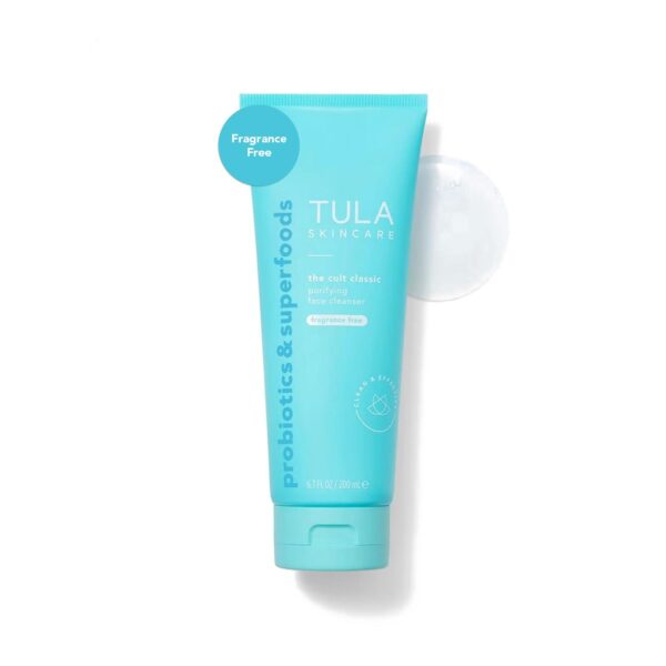TULA Skin Care Cult Classic Purifying Face Cleanser - Gentle and Effective Face Wash, Makeup Remover, Nourishing and Hydrating