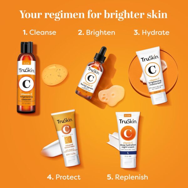 TruSkin Vitamin C Cleanser, 4 fl oz (Pack of 1) | Vitamins C and E, Rosehip Oil, Aloe Vera, MSM - Image 5