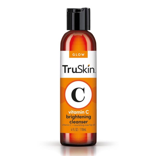TruSkin Vitamin C Cleanser, 4 fl oz (Pack of 1) | Vitamins C and E, Rosehip Oil, Aloe Vera, MSM