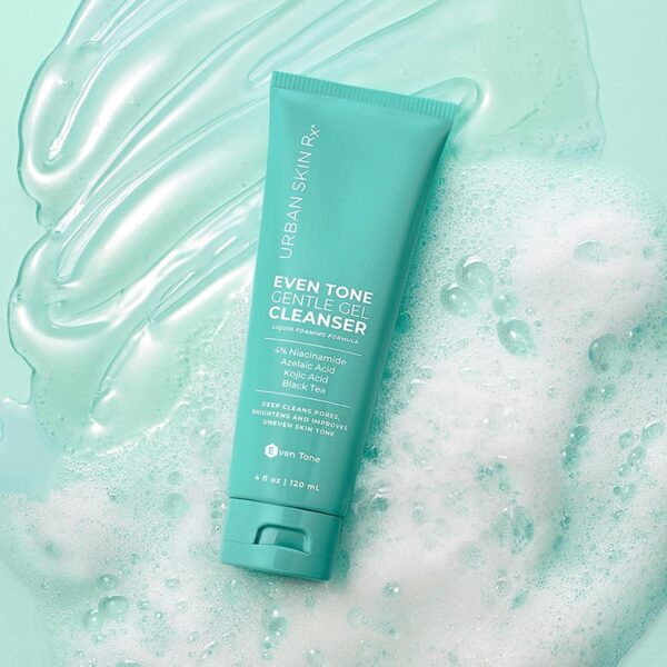 Urban Skin Rx, Even Tone Gentle Gel Cleanser | Improves the Look of Uneven Tone, Brightens and Deep Cleans, Foaming Daily Cleanser with Kojic Acid, Azelaic Acid, Niacinamide, and Black Tea | 4 Fl Oz - Image 5