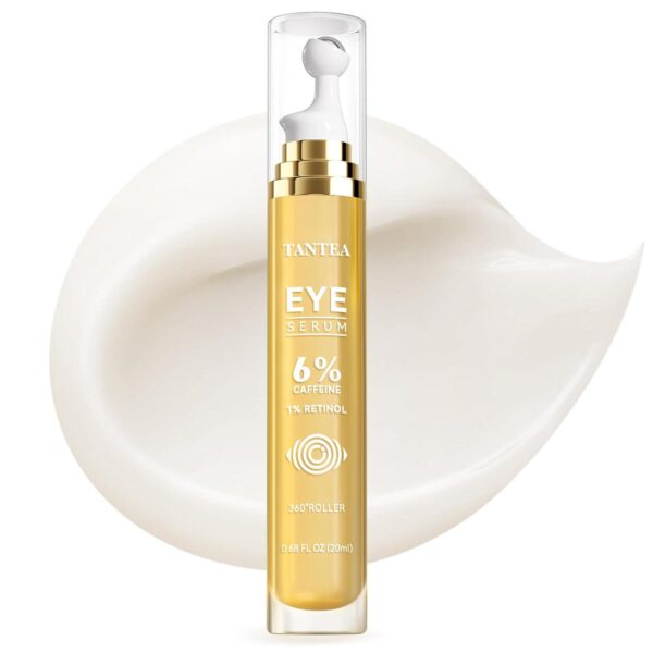 6% Caffeine Eye Cream for Dark Circles, Daily 1% Retinol Caffeine Eye Serum for Puffy Eyes and Under Eye Bags, Eye Skin Care Suitable for Men and Women's