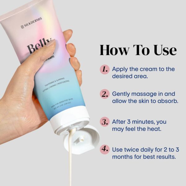 B Flat Belly Firming Cream - Skin Tightening and Cellulite Cream for Stomach, Thighs and Butt, Moisturizing Firming Lotion with Powerful Natural Ingredients , 120 ML - Image 6