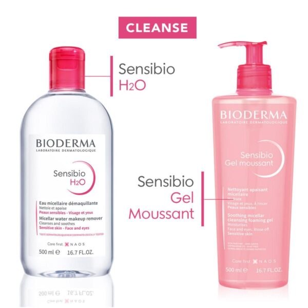 Bioderma Sensibio H2O Micellar Water, Makeup Remover, Gentle for Skin, Fragrance-Free and Alcohol-Free, No Rinse Skincare With Micellar Technology for Normal To Sensitive Skin Types - Image 6