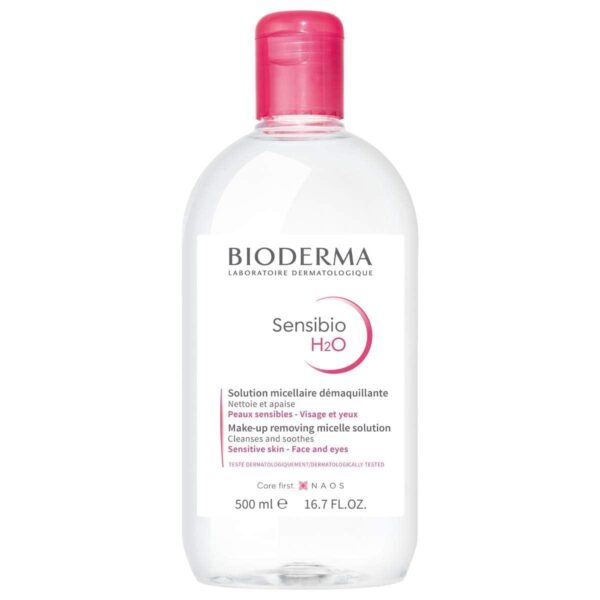 Bioderma Sensibio H2O Micellar Water, Makeup Remover, Gentle for Skin, Fragrance-Free and Alcohol-Free, No Rinse Skincare With Micellar Technology for Normal To Sensitive Skin Types