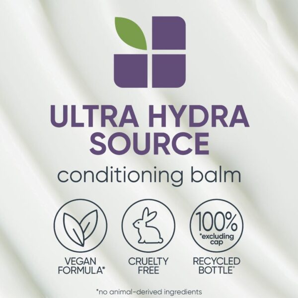 Biolage Ultra Hydra Source Conditioning Balm | Deep Hydrating Conditioner | Renews Hair s Moisture | For Very Dry Hair | Silicone-Free | Vegan | Salon Conditioner - Image 8