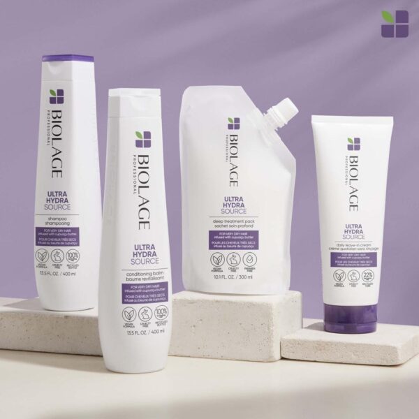 Biolage Ultra Hydra Source Conditioning Balm | Deep Hydrating Conditioner | Renews Hair s Moisture | For Very Dry Hair | Silicone-Free | Vegan | Salon Conditioner - Image 6