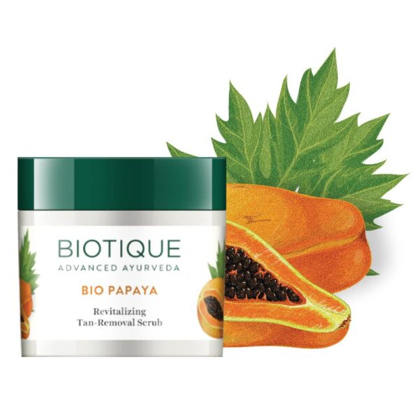 Biotique BIO PAPAYA Revitalizing Tan- Removal scrub 75gm/ 2.65 Fl.Oz - Image 2
