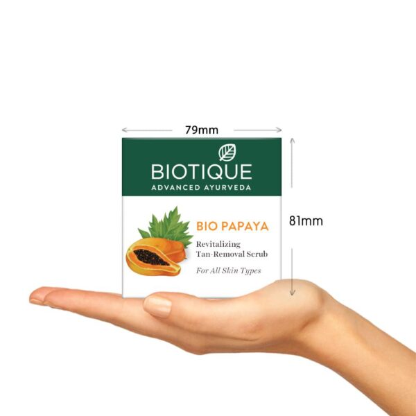 Biotique BIO PAPAYA Revitalizing Tan- Removal scrub 75gm/ 2.65 Fl.Oz - Image 3