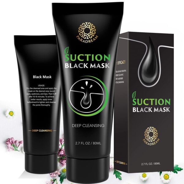 Blackhead Remover Mask, Charcoal Face Mask for Black Head Remover, Blackhead Peel Off Face Mask Pore Cleaner Helps Men and Women Face Skin Care - 2.7 Ounce (80mL) - Image 7