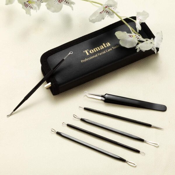 Blackhead Remover Pimple Popper Tool Kit - (6 Piece Kit) - Professional Stainless Pimples Comedone Extractor Removal Tool - Image 7