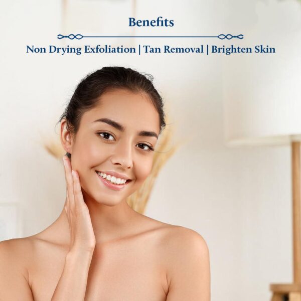 Blue Nectar Tan Removal Cream Scrub for Women and Men | Daily Facial Scrub for Exfoliation | For All Skin Types | Ayurvedic Kumkumadi Oil Face Exfoliator (16 Herbs, 1.7 Fl Oz) - Image 3