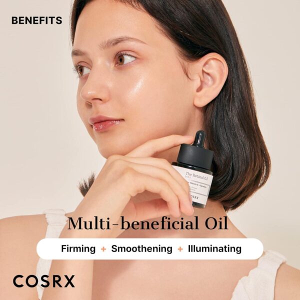 COSRX Retinol 0.5 Oil, Anti-aging Serum with 0.5% Retinoid Treatment for Face, Reduce Wrinkles, Fine Lines, and Signs of Aging, Gentle Skincare for Day and Night, Not Tested on Animals, Korean Skincare - Image 6