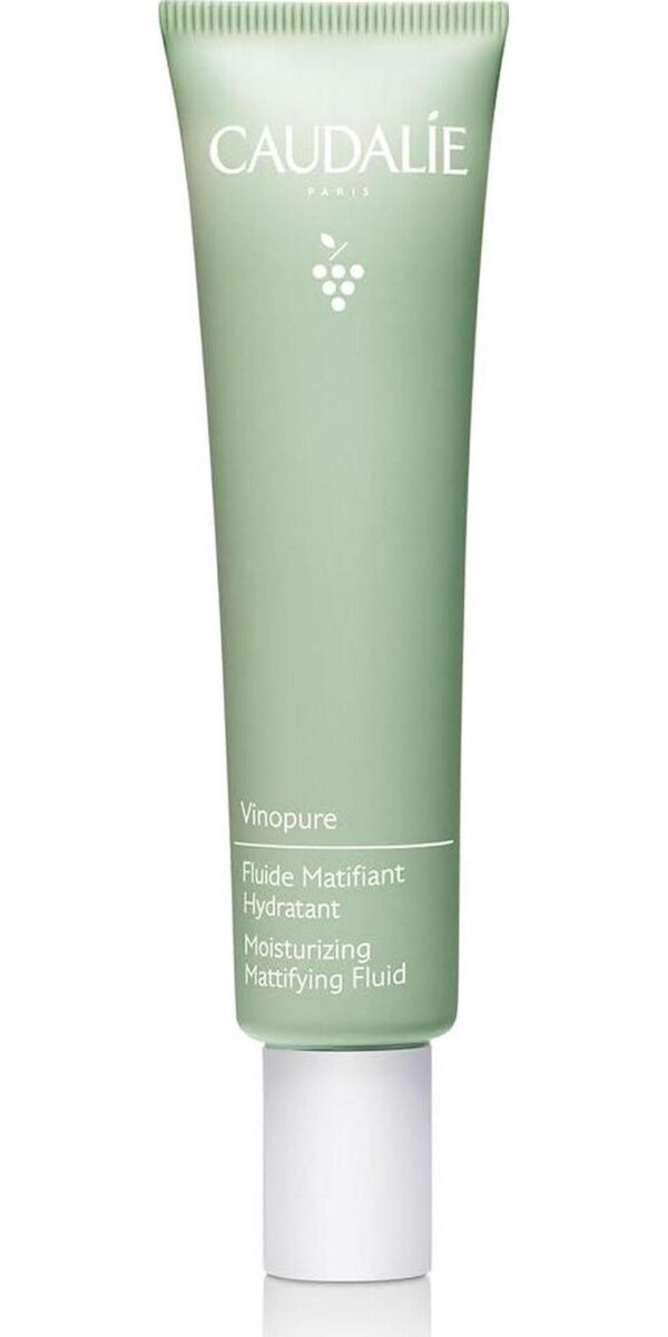 Caudalie Vinopure Oil Control Moisturizer for Acne Prone Skin, Hydrating and Mattifying Moisturizer, 1.35 Fl Oz