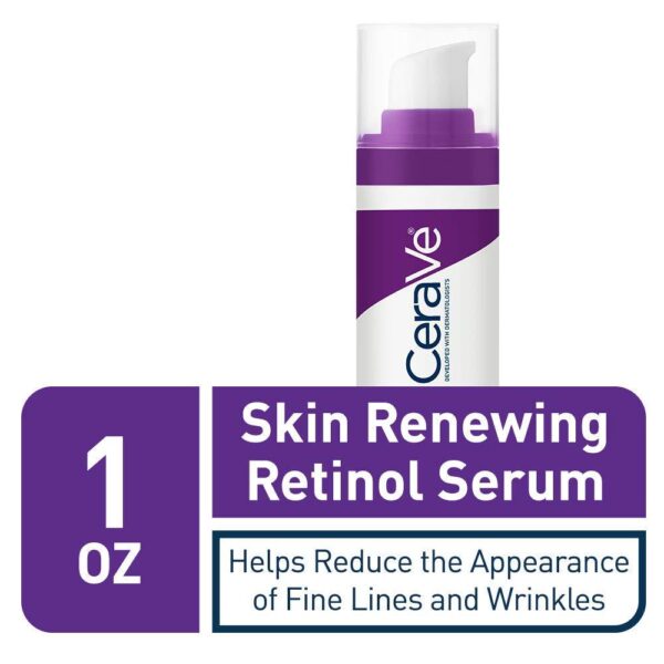 CeraVe Anti Aging Retinol Serum For Face, Encapsulated Retinol With Hyaluronic Acid, Niacinamide and Ceramides, Smooths Wrinkles and Fine Lines, Gentle Skin Brightening Serum, Fragrance Free, 1 Oz - Image 3