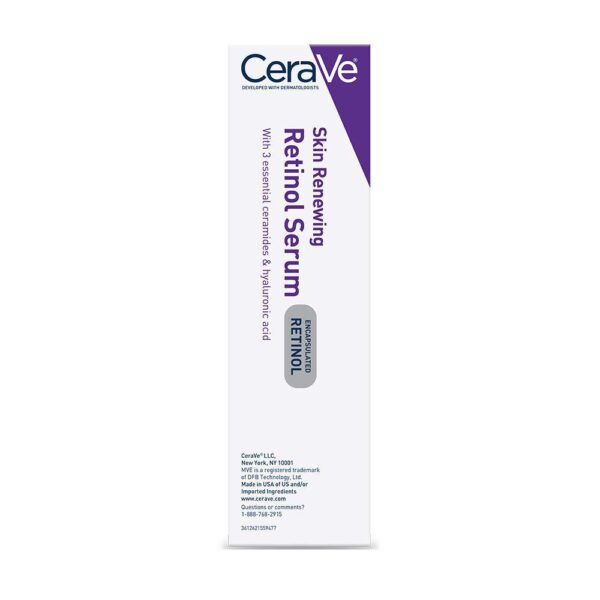 CeraVe Anti Aging Retinol Serum For Face, Encapsulated Retinol With Hyaluronic Acid, Niacinamide and Ceramides, Smooths Wrinkles and Fine Lines, Gentle Skin Brightening Serum, Fragrance Free, 1 Oz - Image 12