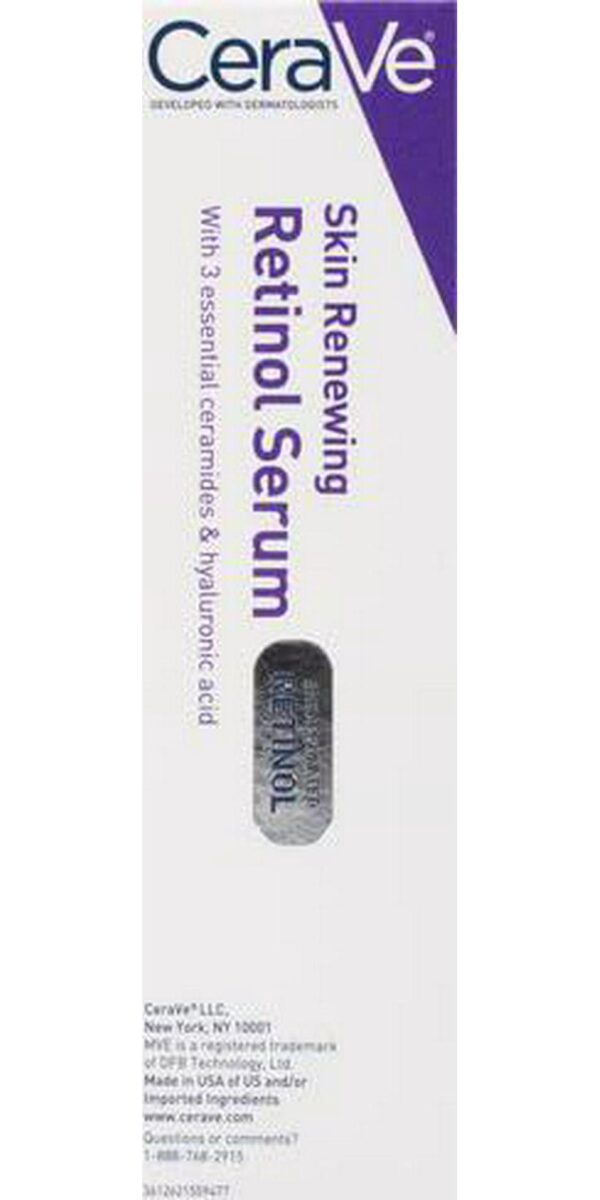 CeraVe Anti Aging Retinol Serum For Face, Encapsulated Retinol With Hyaluronic Acid, Niacinamide and Ceramides, Smooths Wrinkles and Fine Lines, Gentle Skin Brightening Serum, Fragrance Free, 1 Oz - Image 16