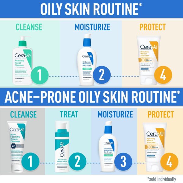 CeraVe Oil Control Moisturizing Gel-Cream | Face Moisturizer for Oily Skin | Niacinamide, Hyaluronic Acid and Oil Absorbing Technology To Rebalance Oily Skin | Non-Comedogenic, Fragrance Free and Oil Free - Image 7