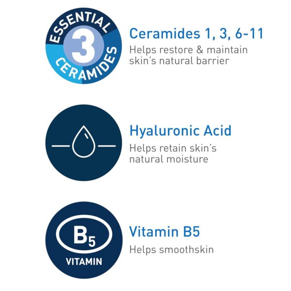 Cerave Hyaluronic Acid Serum for Face with Vitamin B5 and Ceramides | Hydrating Face Serum for Dry Skin | Fragrance Free | 1 Ounce - Image 2