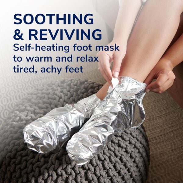 Dr. Scholl's Tired, Achy Feet Soothing and Reviving Foot Mask, 3 Pair, Warming Booties - Image 2